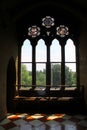 Sunlight shining through castle windows Royalty Free Stock Photo