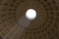 Sunlight shining through the Oculus of the Pantheon Royalty Free Stock Photo