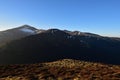 Sunlight on the snow on Grisedale Pike Royalty Free Stock Photo