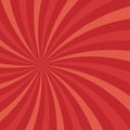 Sunlight spiral abstract background. Red burst background. Vector illustration. Royalty Free Stock Photo