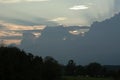 Sunlight Streaming over Storm Clouds Royalty Free Stock Photo