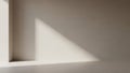 Sunlight streaming through window casting triangle shadow on wall Royalty Free Stock Photo