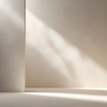Sunlight Streaming Through a Window Onto a Textured Wall shadow Royalty Free Stock Photo