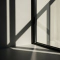 Shadow forms diagonal lines, giving a stark and minimalist aesthetic to Royalty Free Stock Photo
