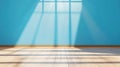 Sunlight streams through a window into an empty room Royalty Free Stock Photo