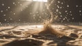 Photorealistic image of a dust specks dancing in sunlight Royalty Free Stock Photo
