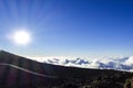 The sunlight at the top of the Haleakala, MAUI, HAWAII Royalty Free Stock Photo