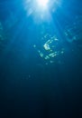 Sunlight from underwater Royalty Free Stock Photo