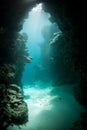 Sunlight and Underwater Grotto