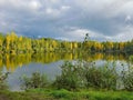 Sunlight on University Lake Landscape Anchorage Alaska