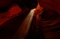 Sunlight in Upper Antelope Canyon, Arizona Royalty Free Stock Photo