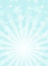 Sunlight vertical background. Powder blue color burst background with white highlight.