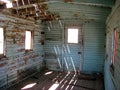 Sunlight in Vintage Caboose in Rhyolite Nevada Desert Royalty Free Stock Photo