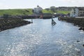 Sunlight on water, Eyemouth harbour, Berwickshire Royalty Free Stock Photo