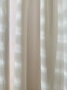 Sunlight on the white curtain through the windows Royalty Free Stock Photo