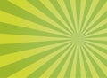 Sunlight wide abstract background. Green color burst background. Vector illustration. Sun beam ray sunburst pattern background.