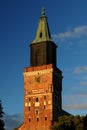 Sunlit Bell Tower Of The Cathedral In Turku Finland Royalty Free Stock Photo