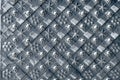 Sunlit decorative metal gate. Pattern on metal. Abstract background Royalty Free Stock Photo