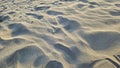 Sunlit Dunes with Subtle Footprints Royalty Free Stock Photo