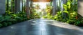 Concept Botanical Garden, Greenery, Sustainable Sunlit EcoFriendly Atrium with Verdant Flora