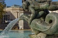 Fountain on Trafalgar Square, London, UK Royalty Free Stock Photo