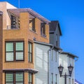 Sunlit home with a balcony in Daybreak Utah Royalty Free Stock Photo