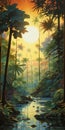 Sunlit Jungle: A Panoramic Stream Of Light Through The Zaire School Of Popular Painting