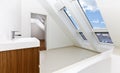 Sunlit modern bathroom of Contemporary apartment