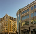 Sunlit new condo buildings on Yonge Street in Toronto Royalty Free Stock Photo