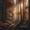 Enchanted Autumn Forest Path Royalty Free Stock Photo