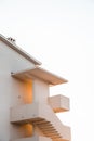 Sunlit staircase in a mediterranean town