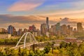 Sunlit View Of Downtown Edmonton