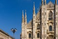 Majestic milan cathedral facade under blue sky