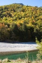 Sunlit whitewater of mountain river Royalty Free Stock Photo