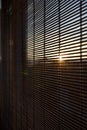 Sunlit window in ecological house