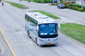 Sunlong Bus of Green bus Company. Between Chiangmai and Phuket. Royalty Free Stock Photo