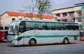 Sunlong Bus of Green bus Company Royalty Free Stock Photo