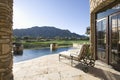 Sunlounger With View Of Mountains Royalty Free Stock Photo