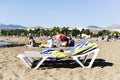 Playa de Matagorda beach in Lanzarote, Spain