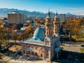 Sunnite Mukhtarov Mosque in Vladikavkaz, aerial view