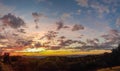 Sunnset over landscape in the Cabo de Gata NÃÂ­jar Natural Park Royalty Free Stock Photo