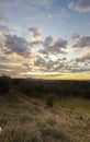 Sunnset over landscape in the Cabo de Gata NÃÂ­jar Natural Park Royalty Free Stock Photo