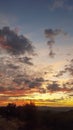 Sunnset over landscape in the Cabo de Gata NÃÂ­jar Natural Park Royalty Free Stock Photo