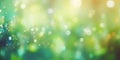 Summer sunny abstract green nature background, bokeh lights, green blurred background, abstract banner Royalty Free Stock Photo