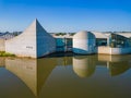 Sunny aerial view of the Exploration Place