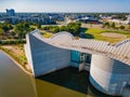 Sunny aerial view of the Exploration Place