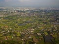 Sunny aerial view of the Taoyuan City, Dayuan District