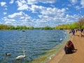 Sunny afternoon in the Serpentine lake