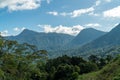 Mountain peak landscape. Rural scenery. Forest valley. Blue Ridge Mountains. Blue sky and cloud and hill and mountain range Royalty Free Stock Photo