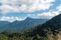 Mountain peak landscape. Rural scenery. Forest valley. Blue Ridge Mountains. Blue sky and cloud and hill and mountain range Royalty Free Stock Photo